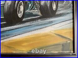 Vintage Painting 1965 Graham Hill BRM P38 Grand Prix Win Racing Michael Maule! 1