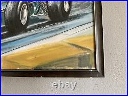 Vintage Painting 1965 Graham Hill BRM P38 Grand Prix Win Racing Michael Maule! 1