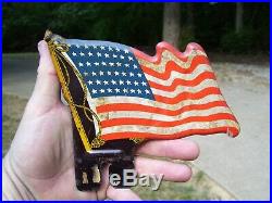 Vintage Plate topper USA Flag HARLEY KNUCKLEHEAD FLATHEAD PANHEAD BOBBER HOT ROD