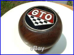 Vintage Pontiac GTO Walnut Factory 4 speed Hurst Shifter Shift Knob Muncie GM OE