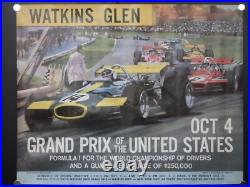 Vintage Poster 1970 USGP at Watkins Glen 22x28 Formula One Michael Turner