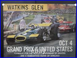 Vintage Poster 1970 USGP at Watkins Glen 22x28 Formula One Michael Turner