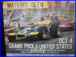 Vintage Poster 1970 USGP at Watkins Glen 22x28 Formula One Michael Turner