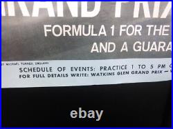 Vintage Poster 1970 USGP at Watkins Glen 22x28 Formula One Michael Turner