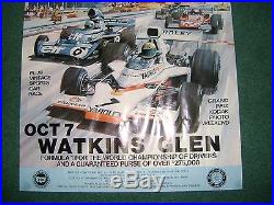 Vintage Racing Poster The Grand Prix Of The United States Waktins Glen
