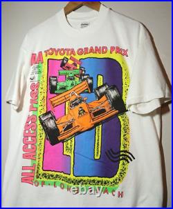 Vintage Toyota Grand Prix Of Long Beach Tee 90s Y2K USA Cali Sports Racing Sz XL