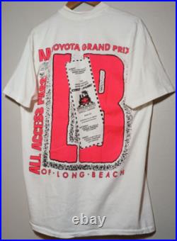 Vintage Toyota Grand Prix Of Long Beach Tee 90s Y2K USA Cali Sports Racing Sz XL
