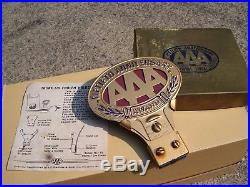 Vintage nos 50s AAA award auto emblem plate badge gm ford chevy rat rod pontiac