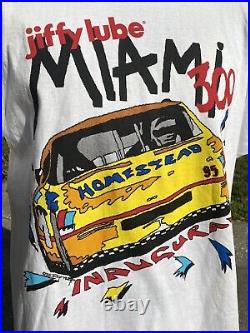 Vintage single stitch NWT DEADSTOCK! 1995 MIAMI FLORIDA Racing Sz L USA SHIRT