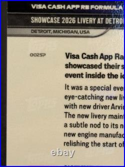 Visa Cash App RB F1 Team 2026 Formula 1 Topps NOW Card 2 Image Variation SP