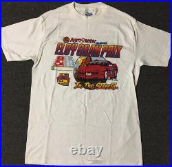 Vtg 80s Eloy Gran Prix Dominos Pizza Budweiser Racing Shirt L Corvette Grunge