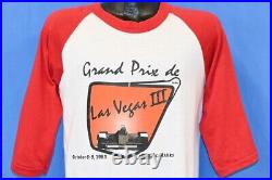 Vtg 80s GRAND PRIX DE LAS VEGAS III OCTOBER 1983 CAESARS RAGLAN t-shirt M