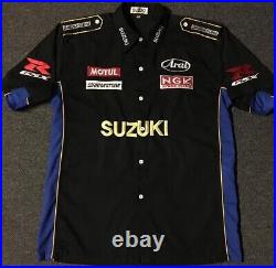 Vtg 90s Suzuki Dainese Racing Pit Crew Shirt XXL Biker Driving Car NASCAR Grunge