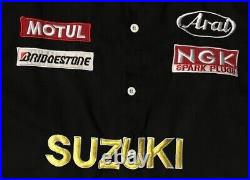 Vtg 90s Suzuki Dainese Racing Pit Crew Shirt XXL Biker Driving Car NASCAR Grunge