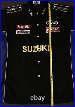 Vtg 90s Suzuki Dainese Racing Pit Crew Shirt XXL Biker Driving Car NASCAR Grunge