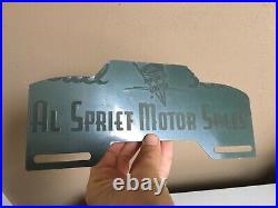 Vtg Early Antique ED Hall DE Soto Plymouth MOPAR Chevy Ford License Plate Topper