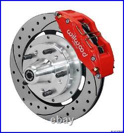 Wilwood 70-78 Camaro Firebird Front Disc Big Brake Kit 12.19 Drilled Rotor Red